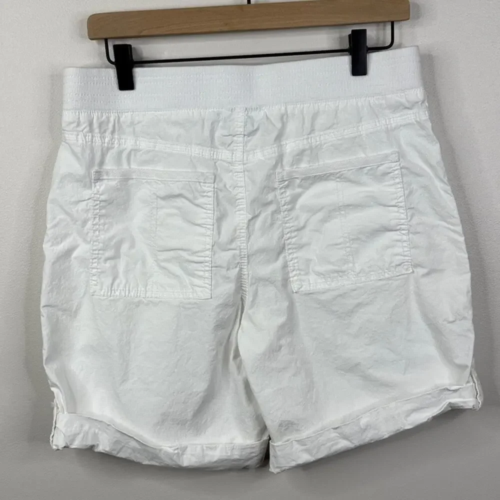Chico's Pull On Cargo Utility Shorts White Elastic Waist Womens Size 0.5 (US 6) - Picture 5 of 7